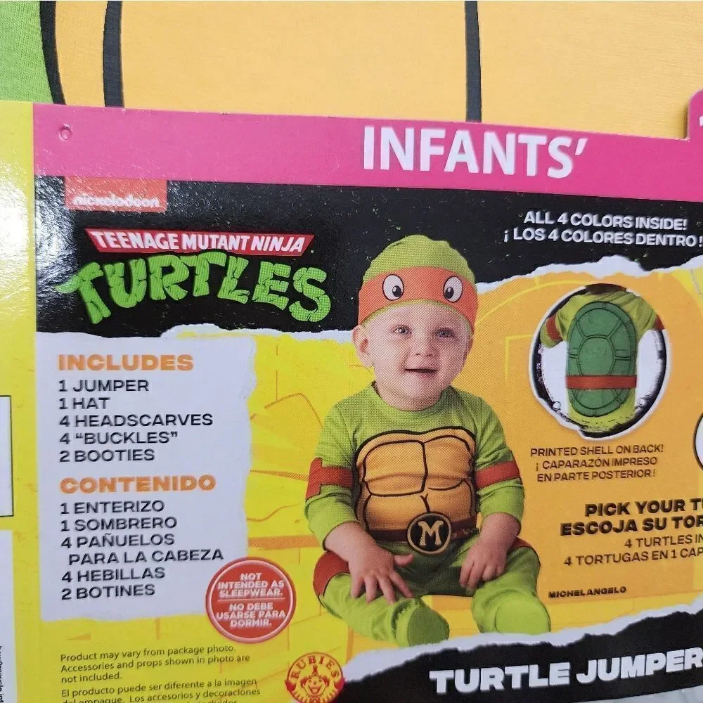 Nwt Teenage Mutant Ninja Turtle 12 pieces Deluxe Halloween Costume